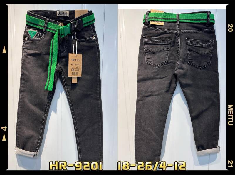 Spodnie chłopięca jeans Roz 4-12, 1 Kolor .Paczka 10 szt